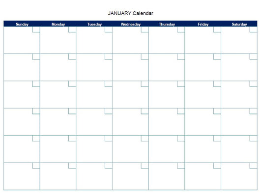 BLANK LANDSCAPE CALENDAR