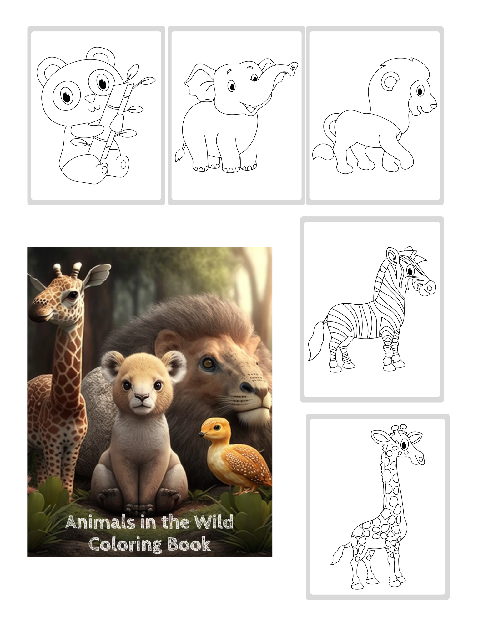 Animals Coloring Book, Kids Coloring Book