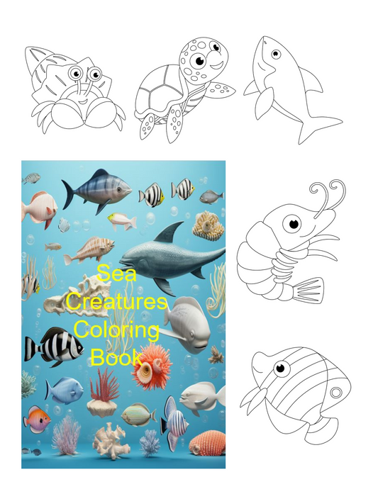 SEA CREATURES KID'S COLORING BOOK
