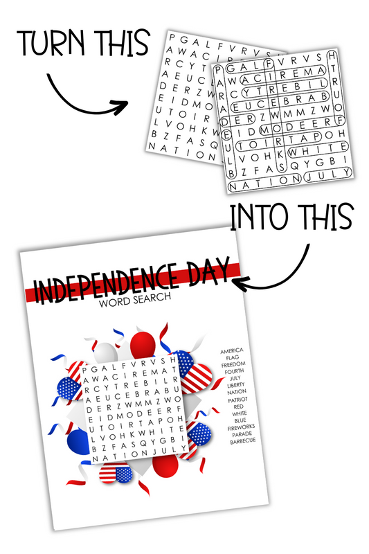 INDEPENDENCE DAY WORD SEARCH TEMPLATE