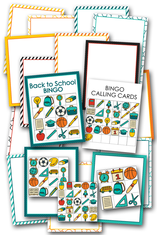 Back to School Bingo Template