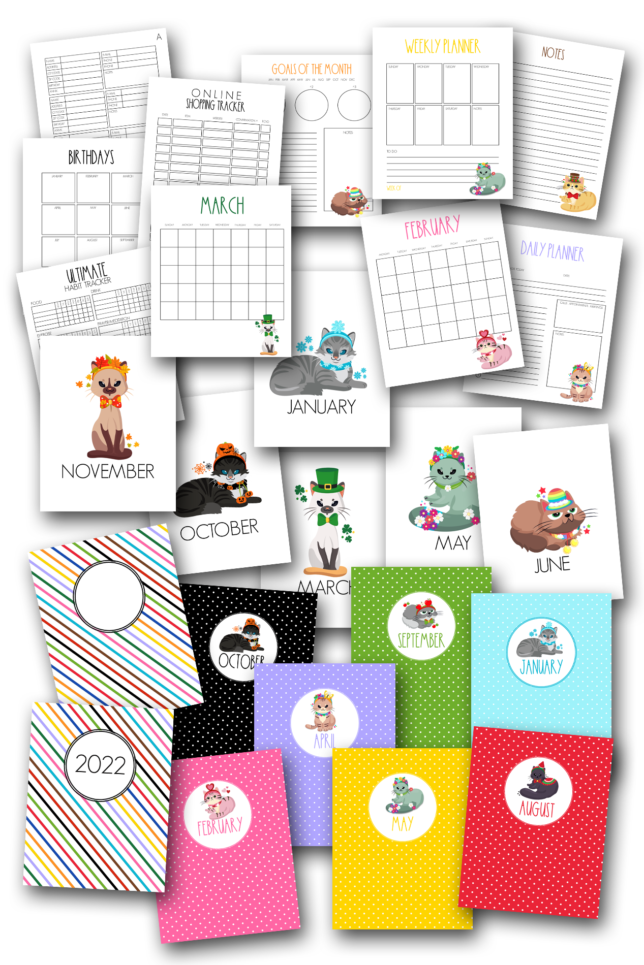 Year of the Kitten Home Organization Planner Journal