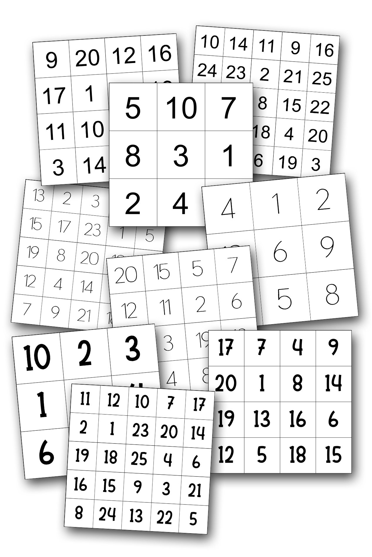 Simply Love PLR Number Bingo Template Set