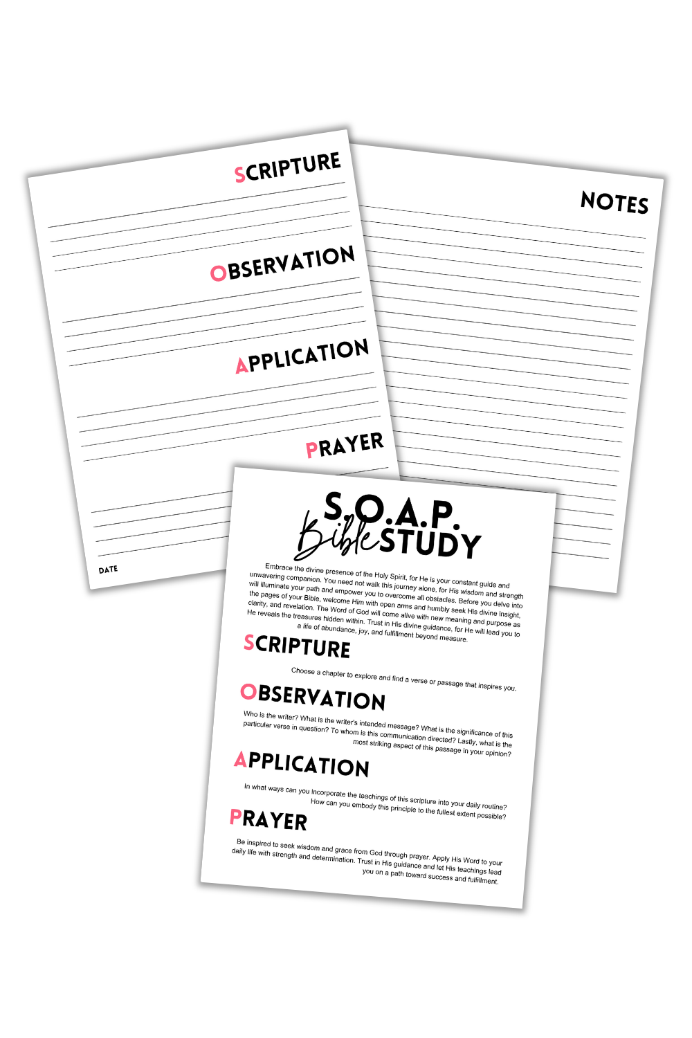 S.O.A.P. Bible Study Template