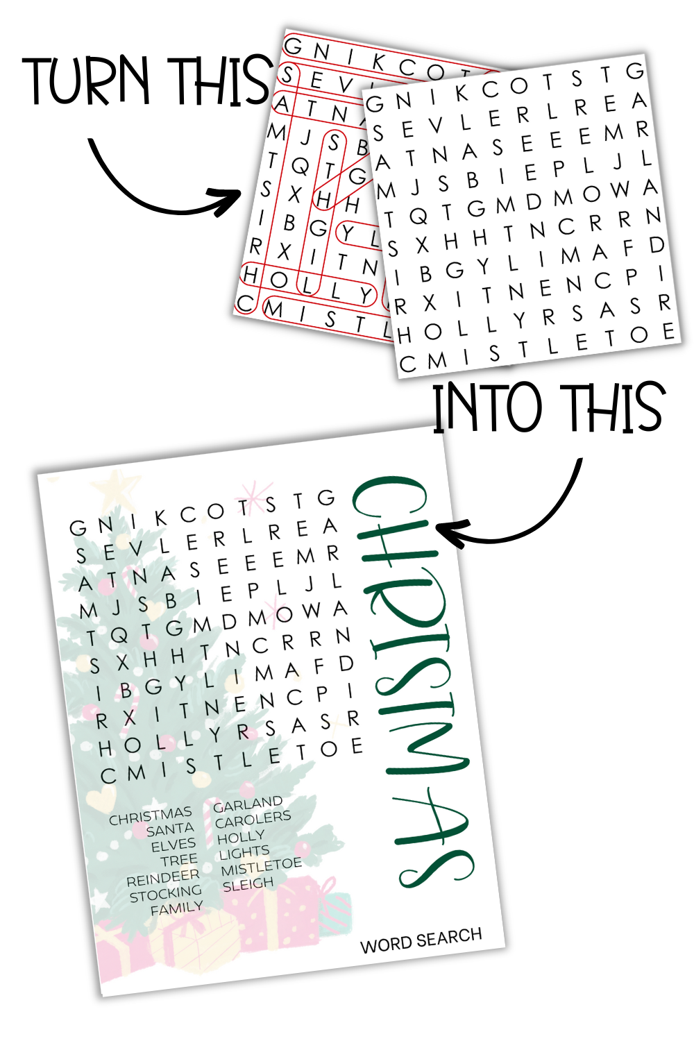 Christmas Word Search Template