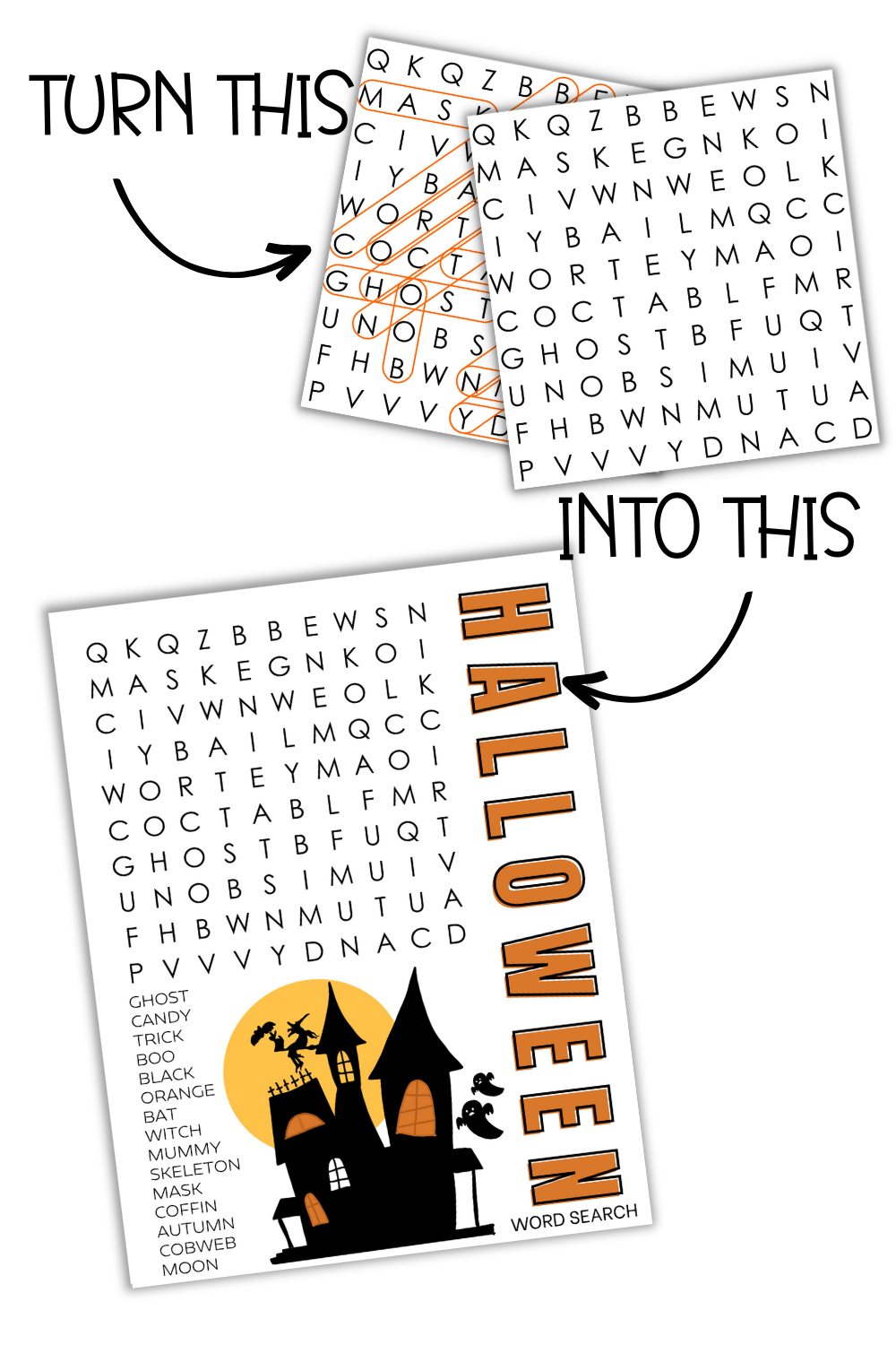 Halloween Word Search Templates