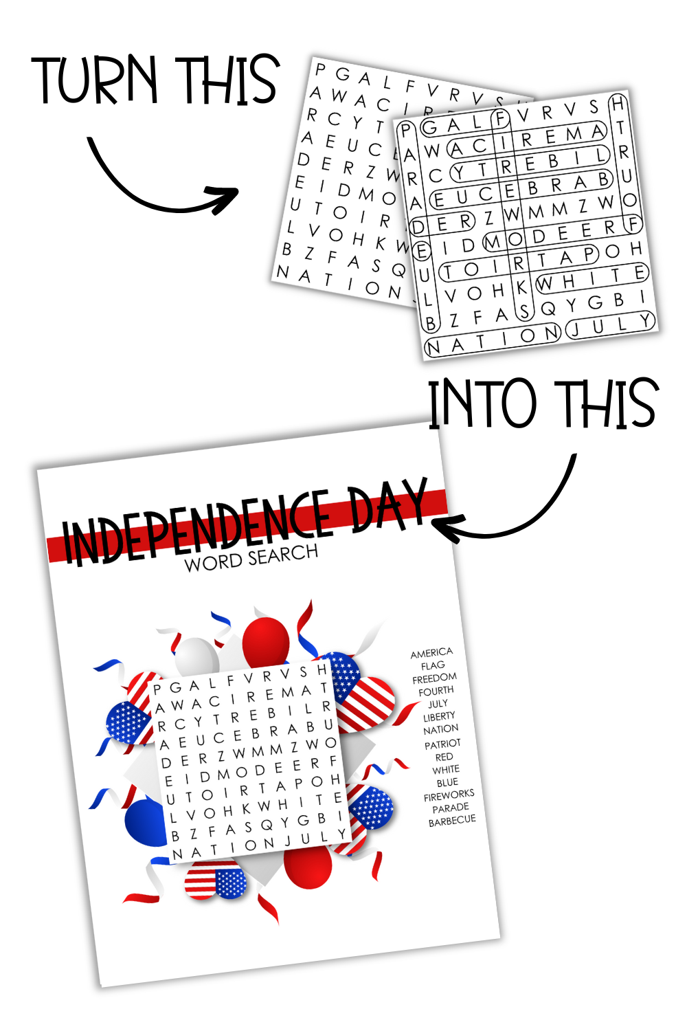 INDEPENDENCE DAY WORD SEARCH TEMPLATE