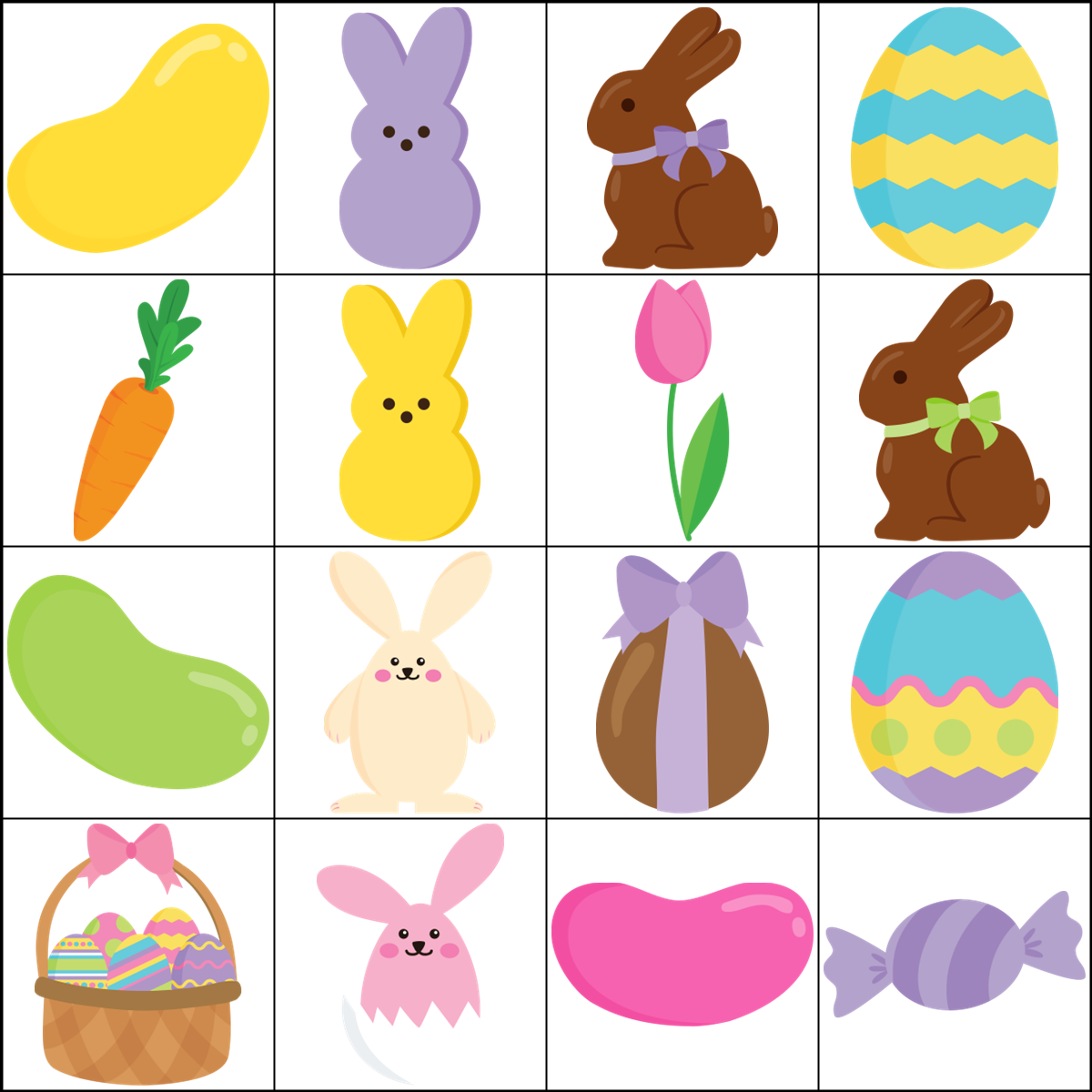 Simply Love PLR Easter Bingo Template Set 4 X 4
