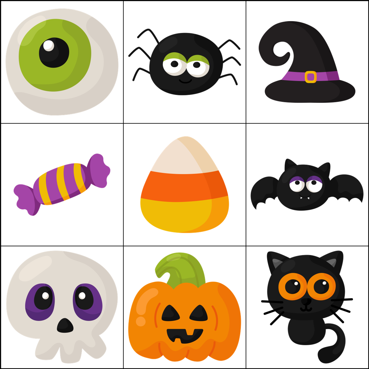 Simply Love PLR Halloween Bingo Template Set 3 x 3