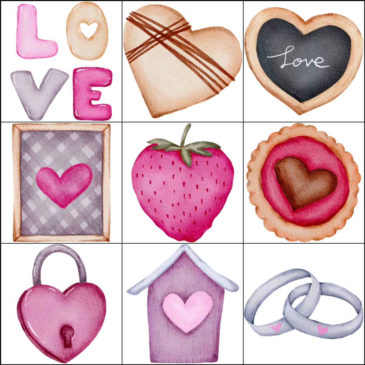 Simply Love Printab les Valentine's Day Bingo 3 x 3