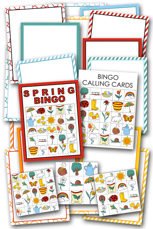 Spring Bingo Template Set 