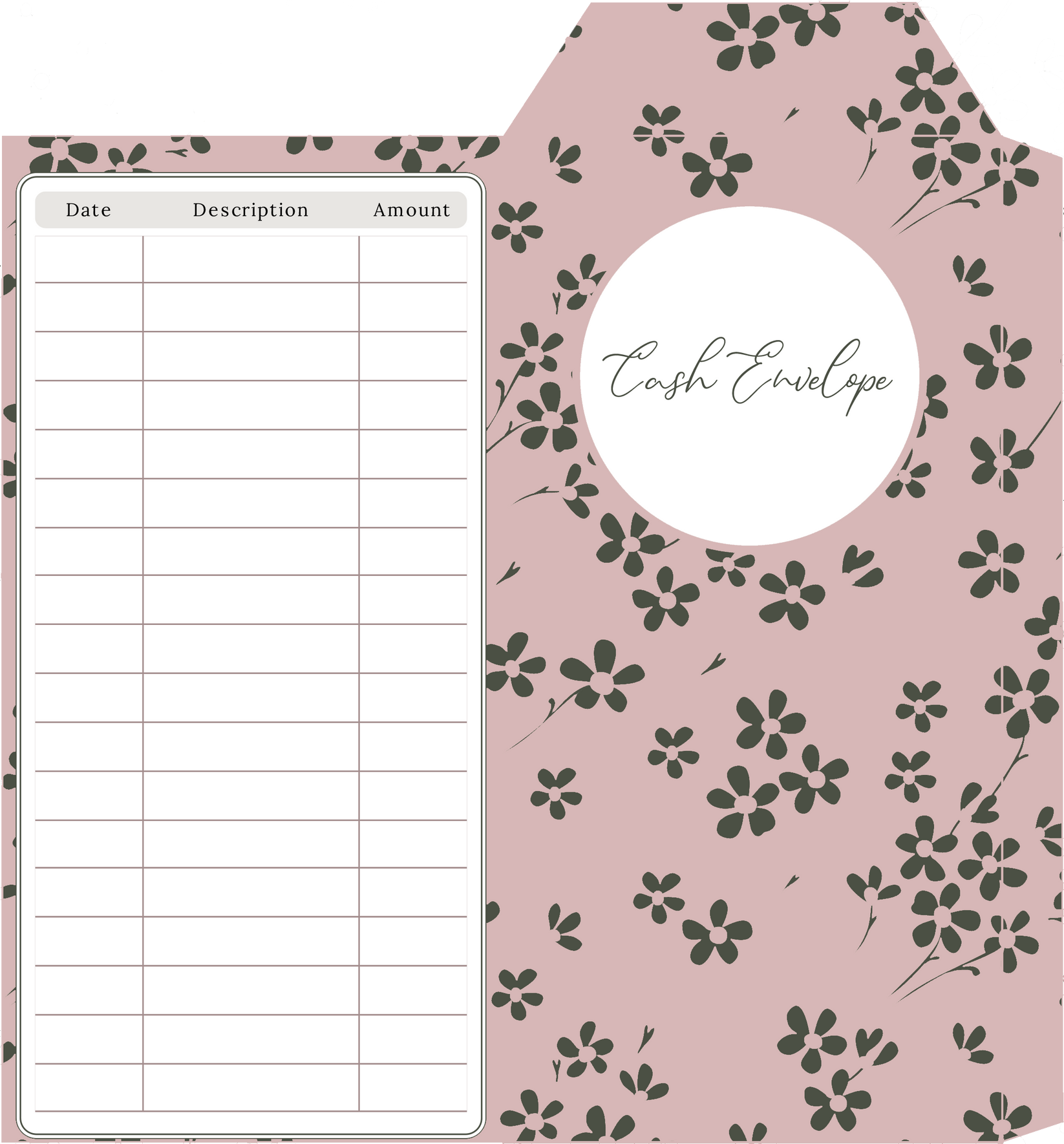 FLORAL CASH ENVELOPES SET OF 10 Simply Love PLR