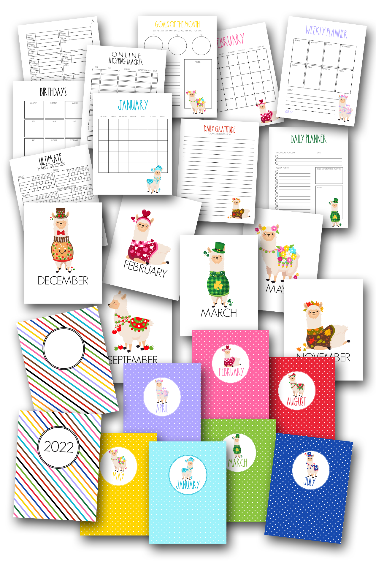 Year of the Llama Home Organization Planner Journal