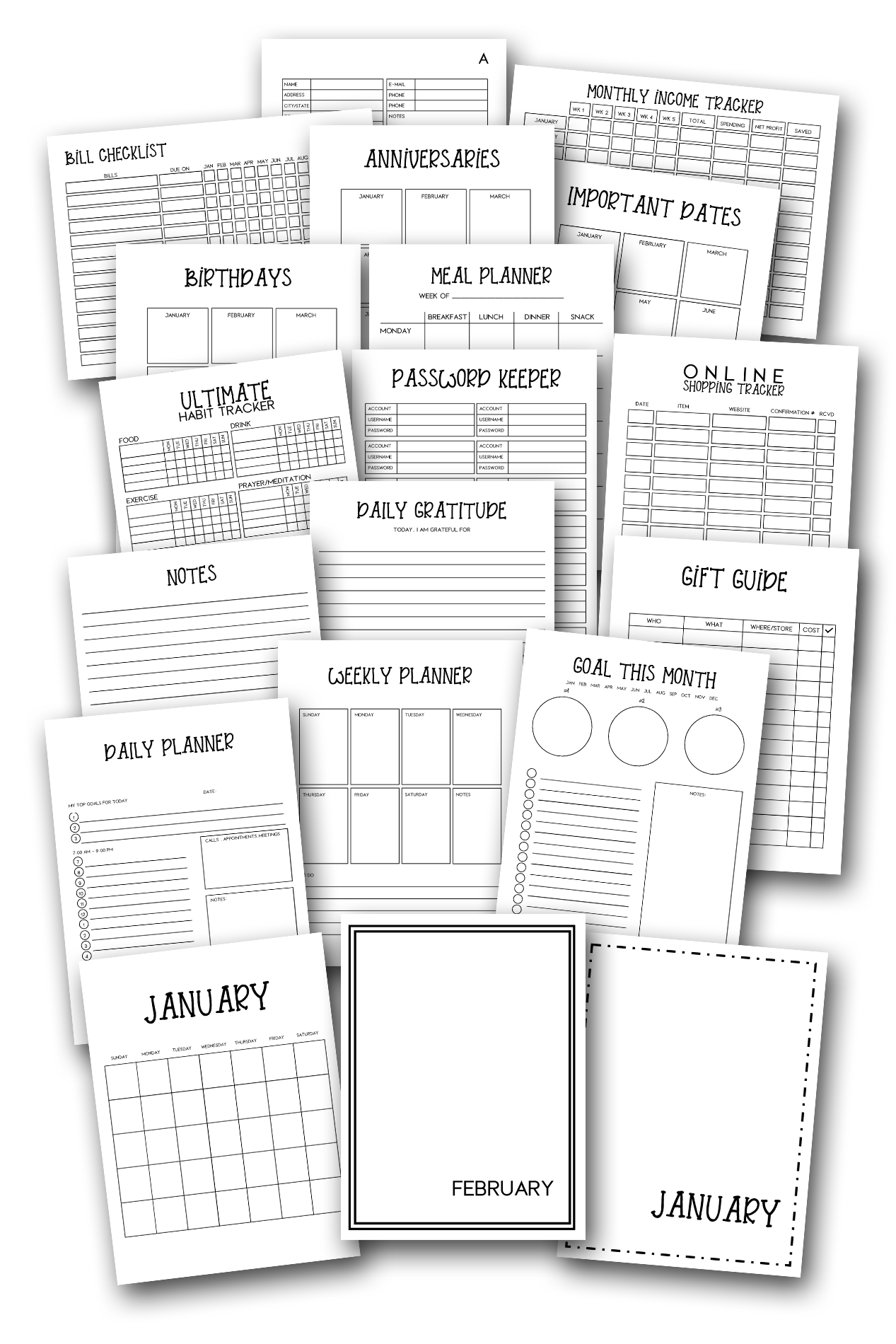 Simply Love PLR Planner Template Home Organization