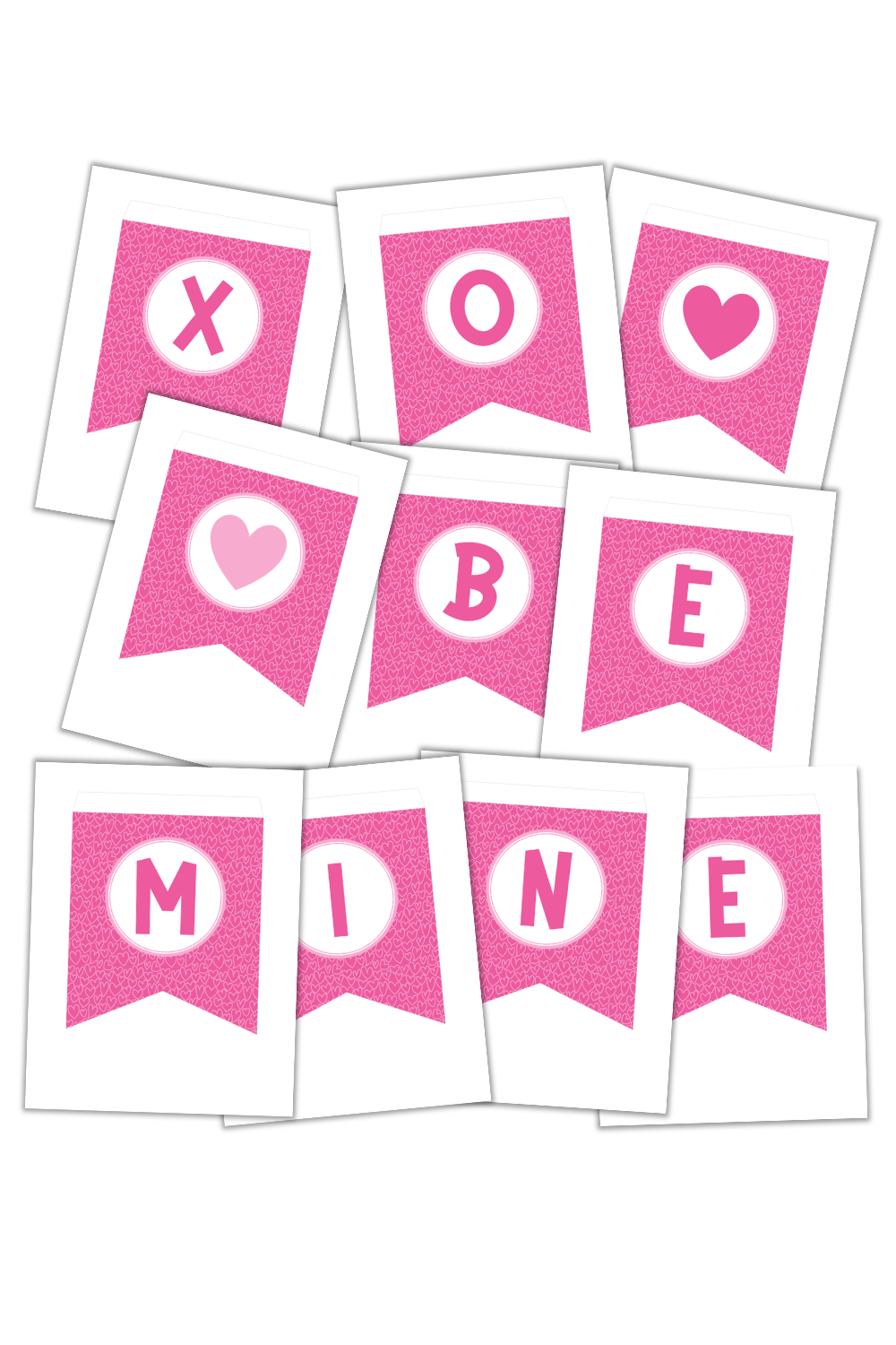 Simply Love PLR Happy Valentine' s Day Banner Pink
