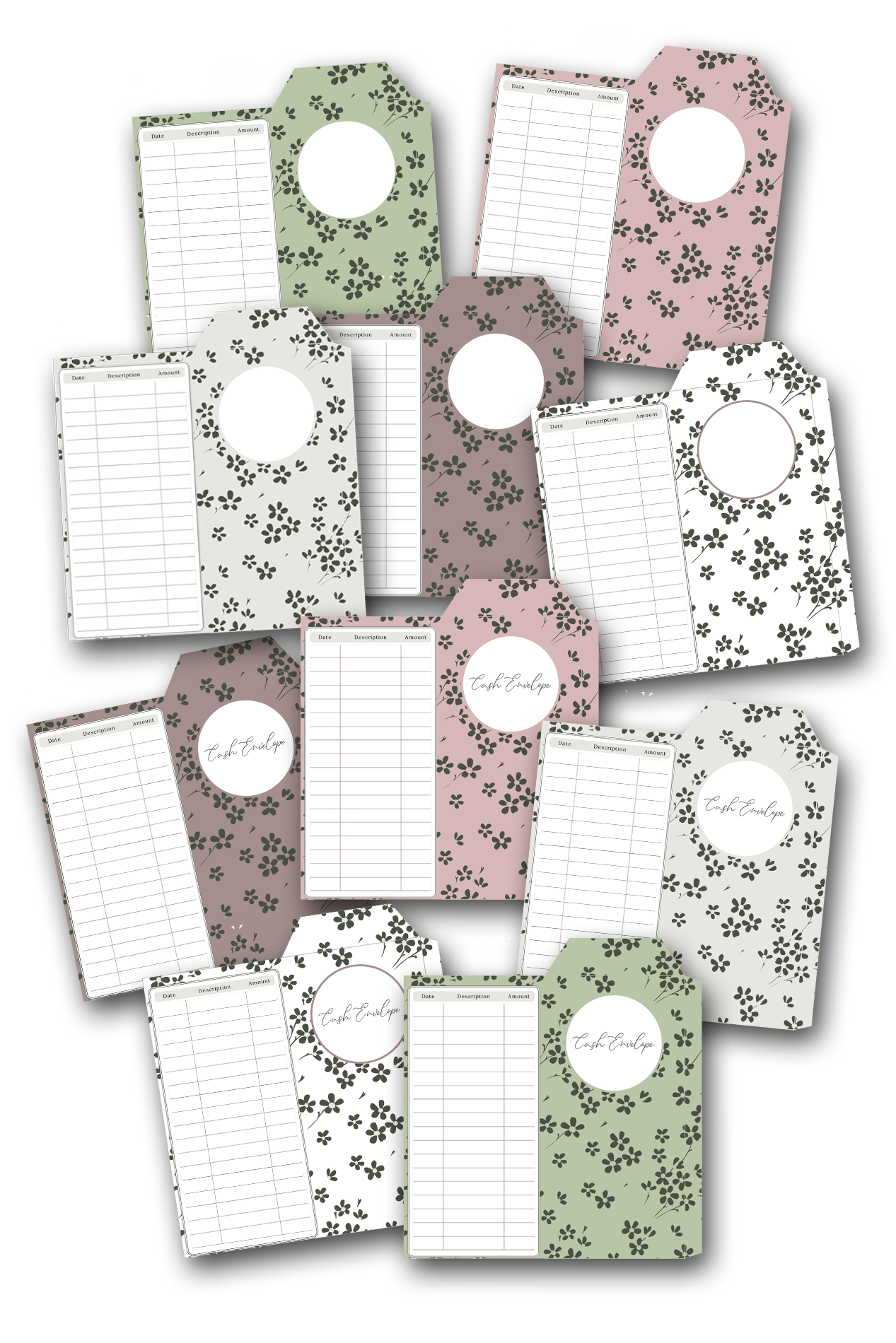 FLORAL CASH ENVELOPES - SET OF 10