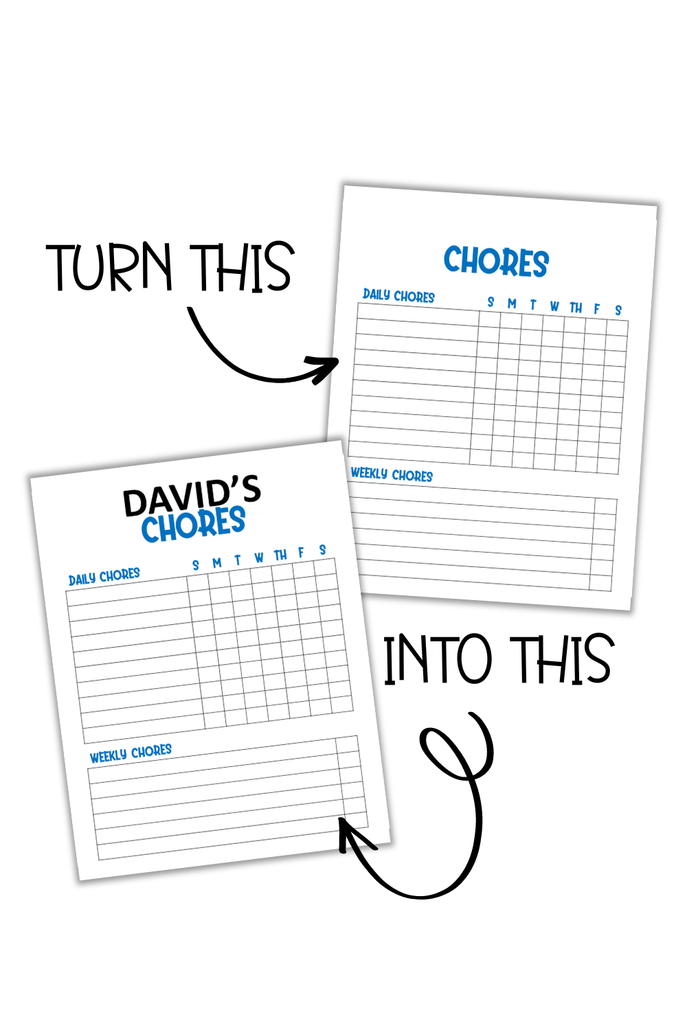 PDF Chore Chart Template, PDF Templates