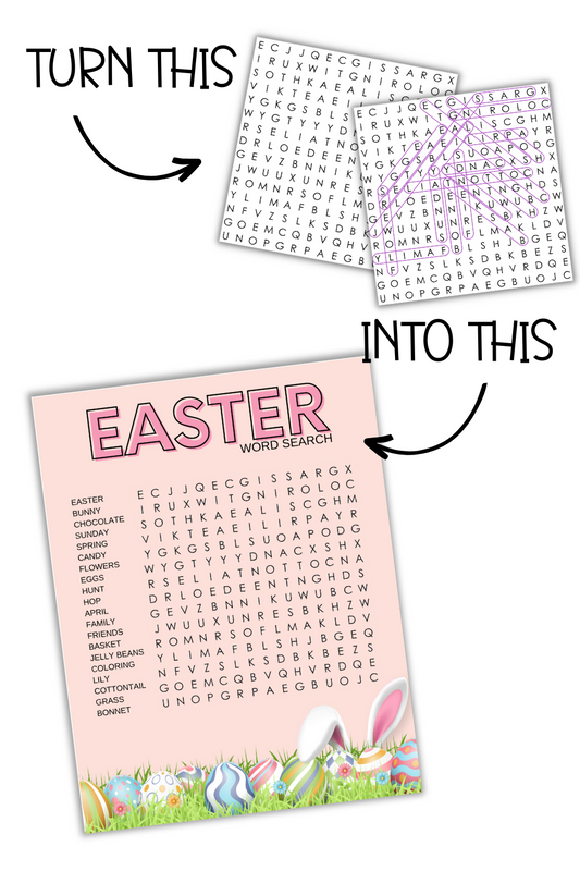 Simply Love PLR Easter Word Search Template