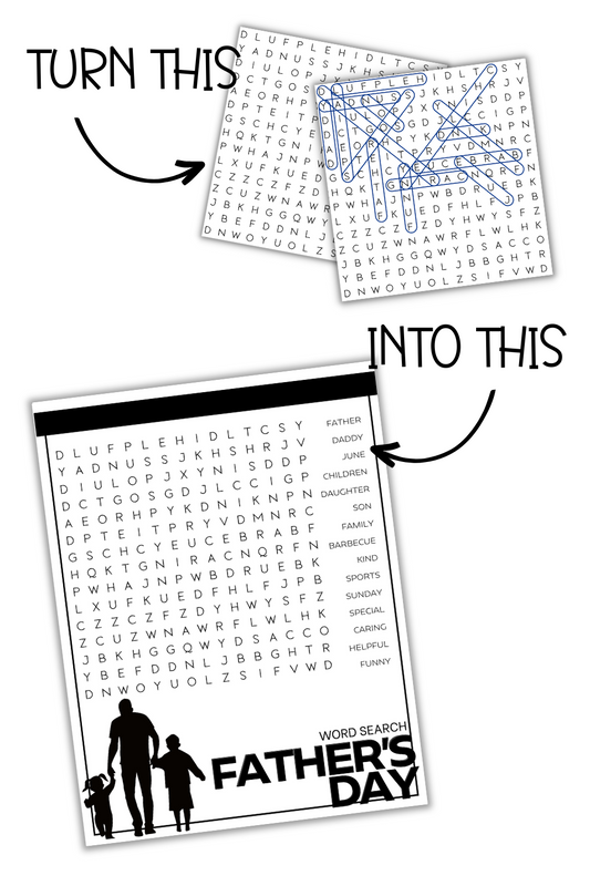Simply Love PLR Father's Day Word Search Templates