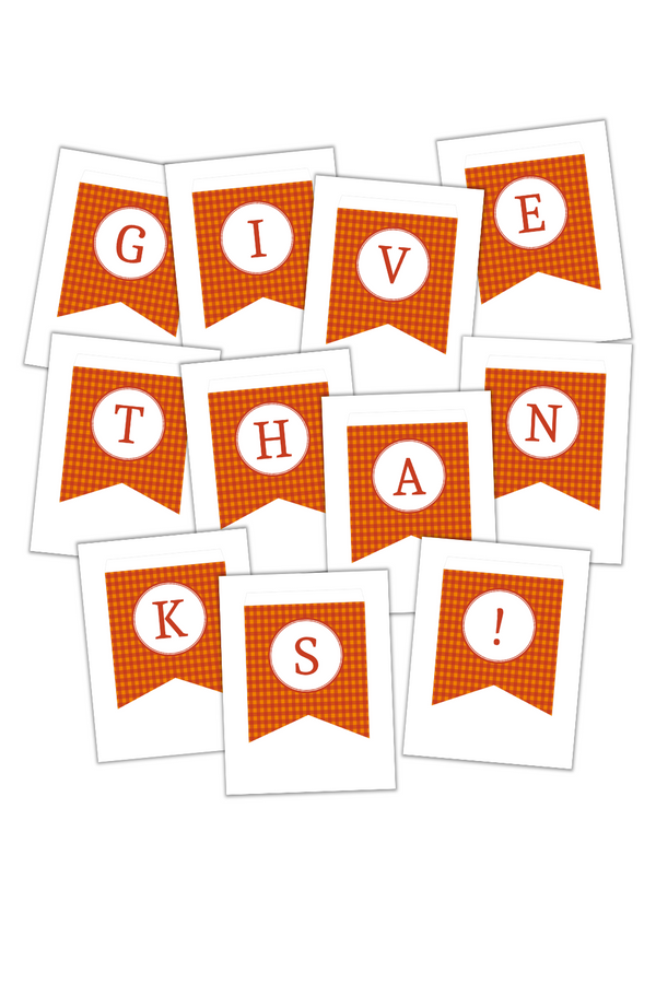 Give Thanks Printable Banner | Printable Banner | Simply Love PLR