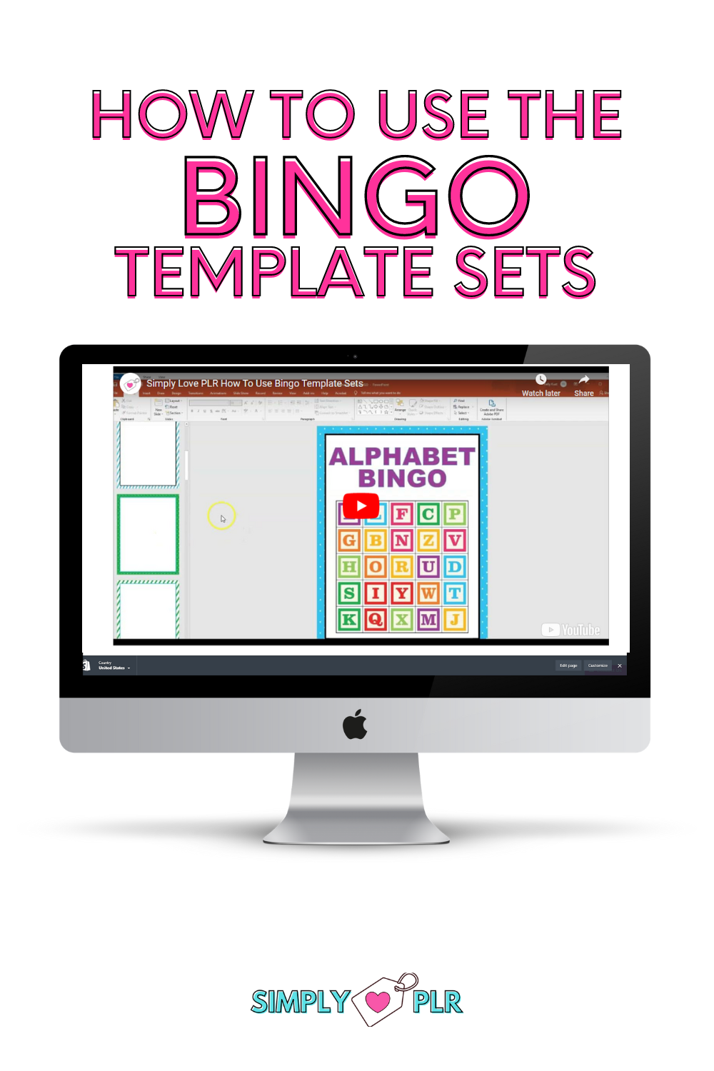 Simply Love PLR How to Use the Bingo Templates