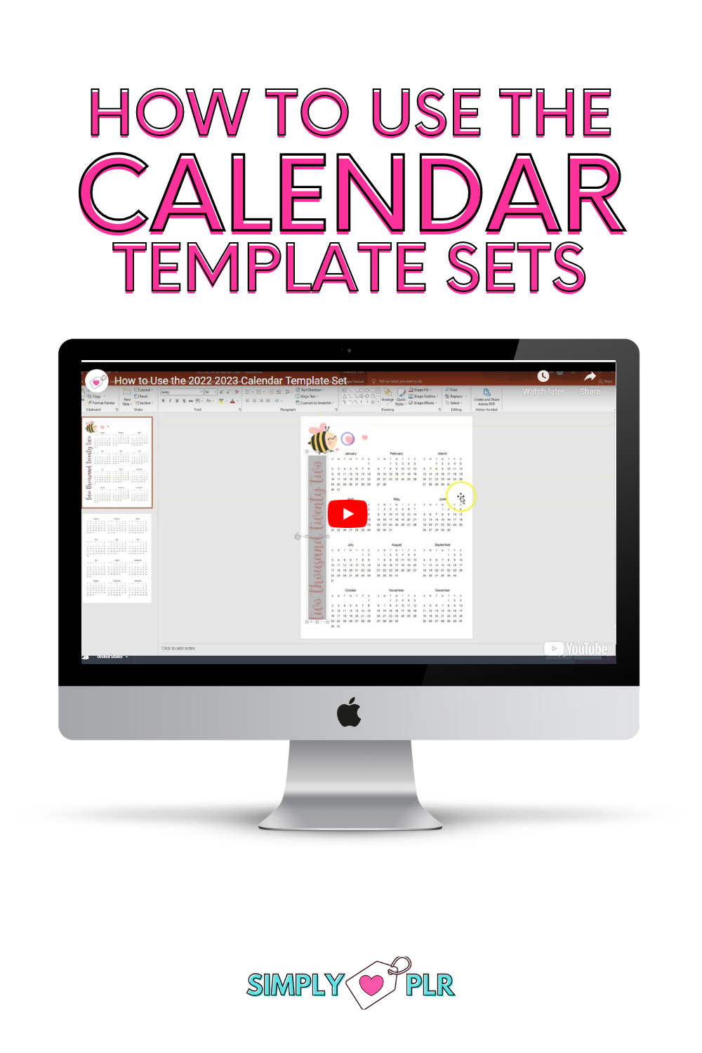Simply Love PLR HOW TO USE THE calendar TEMPLATE SETS