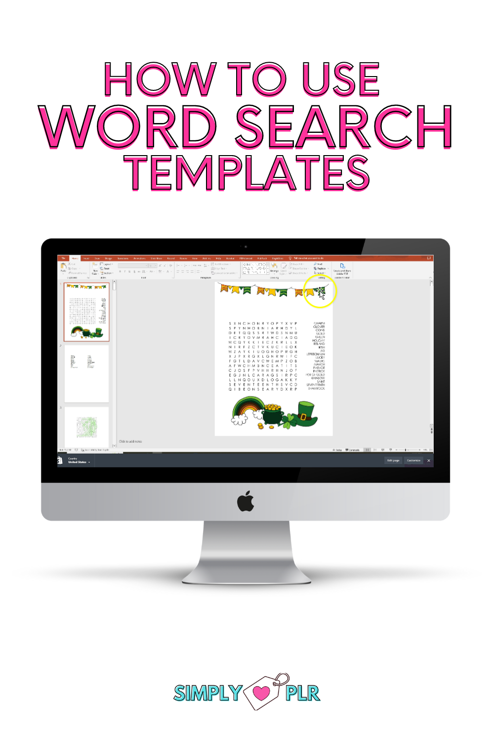 HOW TO USE WORD SEARCH TEMPLATES