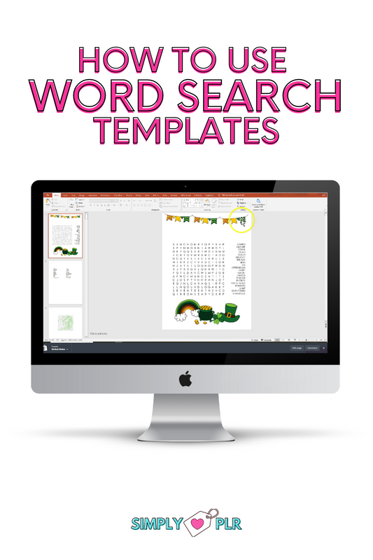 HOW TO USE WORD SEARCH TEMPLATES