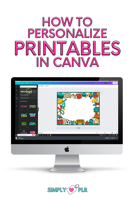 Simply Love PLR How to Personalize Printables With Canva