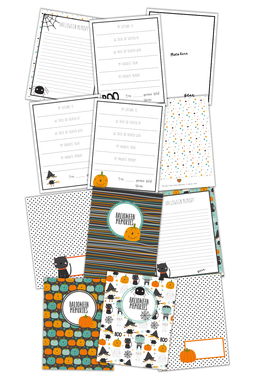 Simply Love PLR Halloween Memories Journal Black