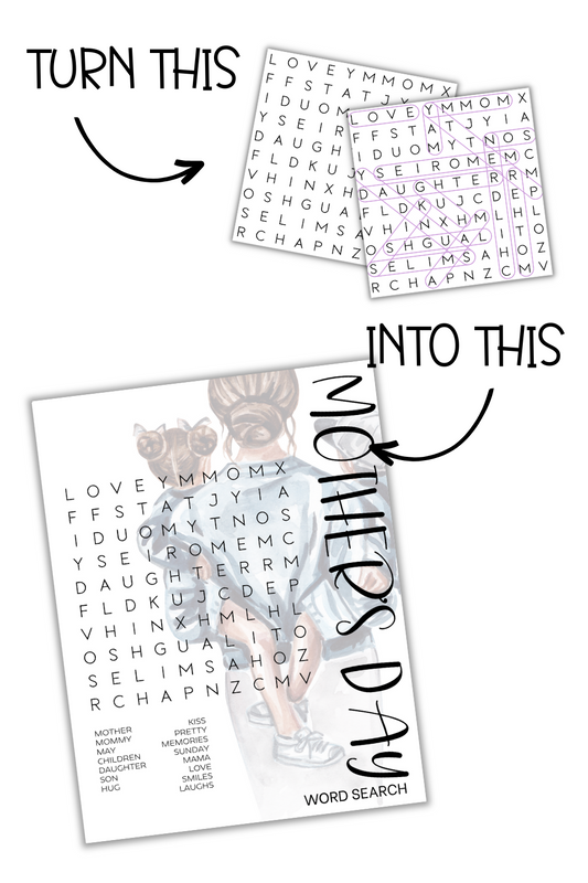 SimplyLove PLR Mother's Day Word Search Templates