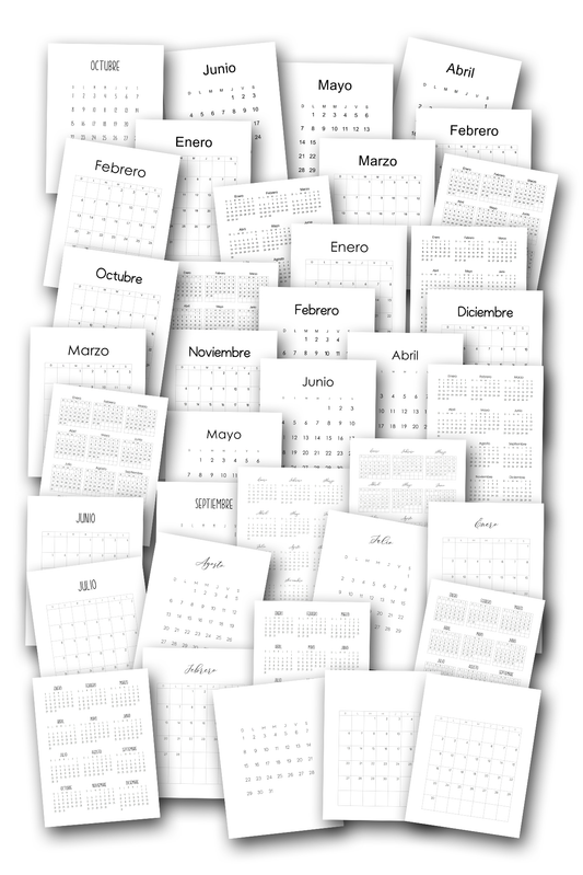 Simply Love PLR Spanish 2022 2023 Calendar Templates