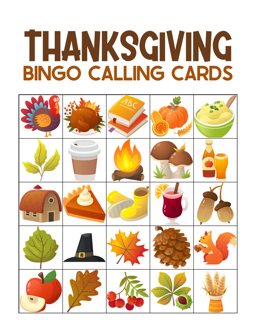 Simply Love Printables Thanksgiving Bingo Set