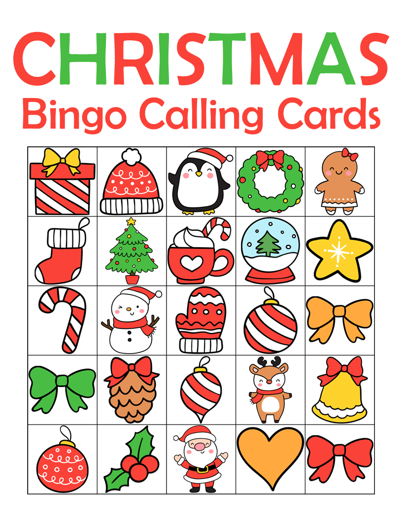 Christmas Bingo Template Set 
