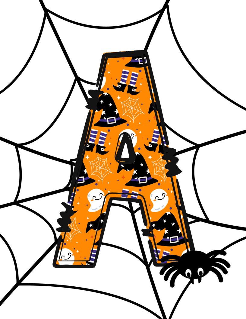 HALLOWEEN-THEMED MONOGRAM PRINTABLES