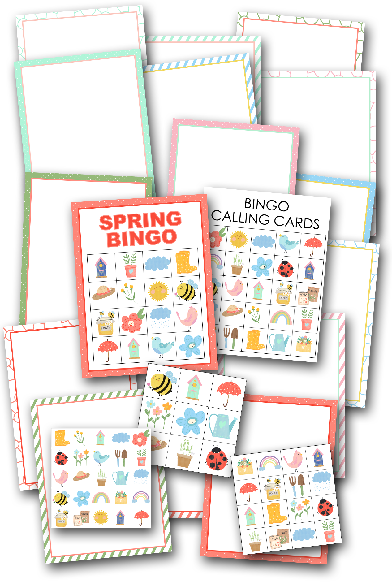 SPRING BINGO TEMPLATE SET – Simply Love PLR