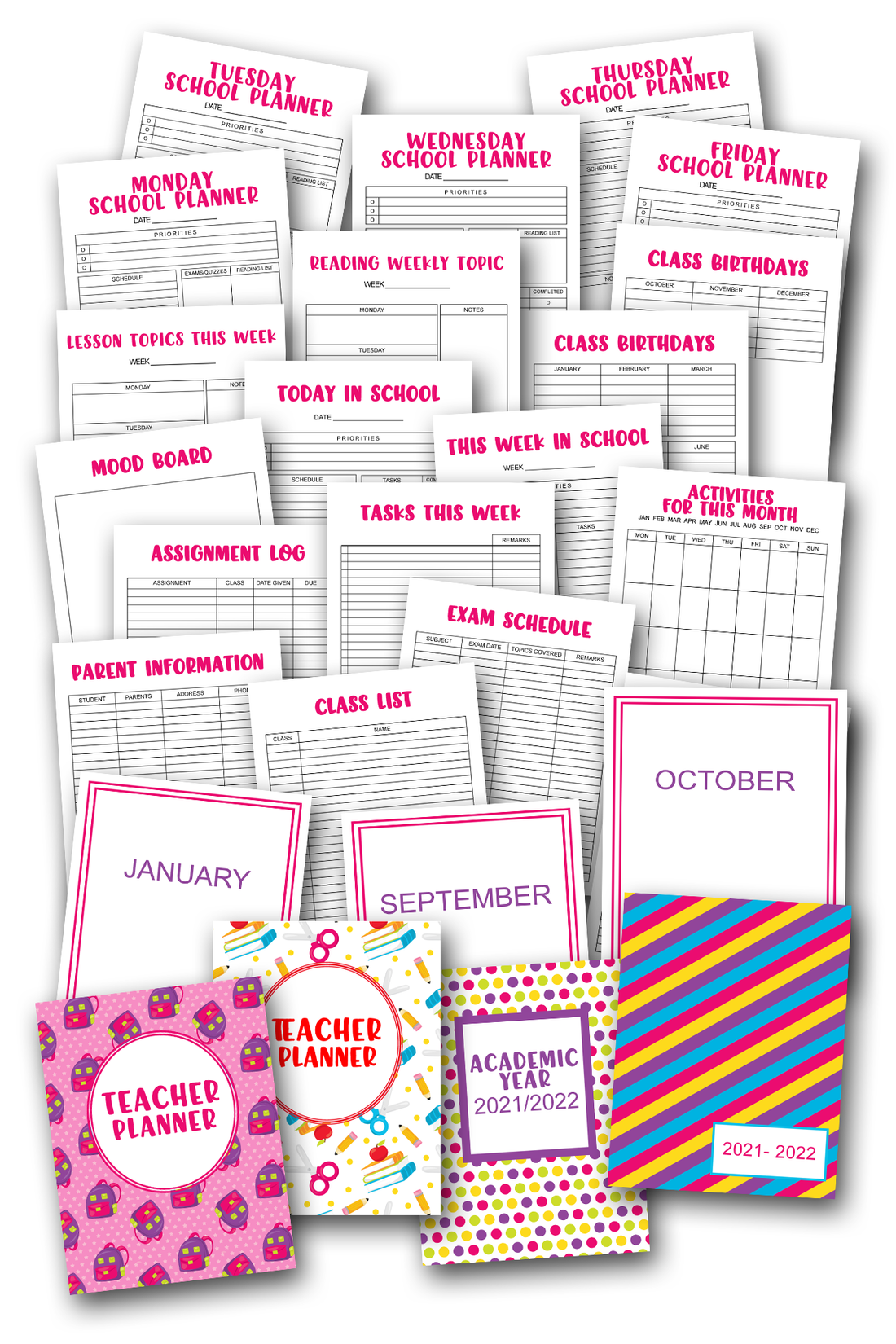 TEACHER PLANNER 48-Pages – Simply Love PLR