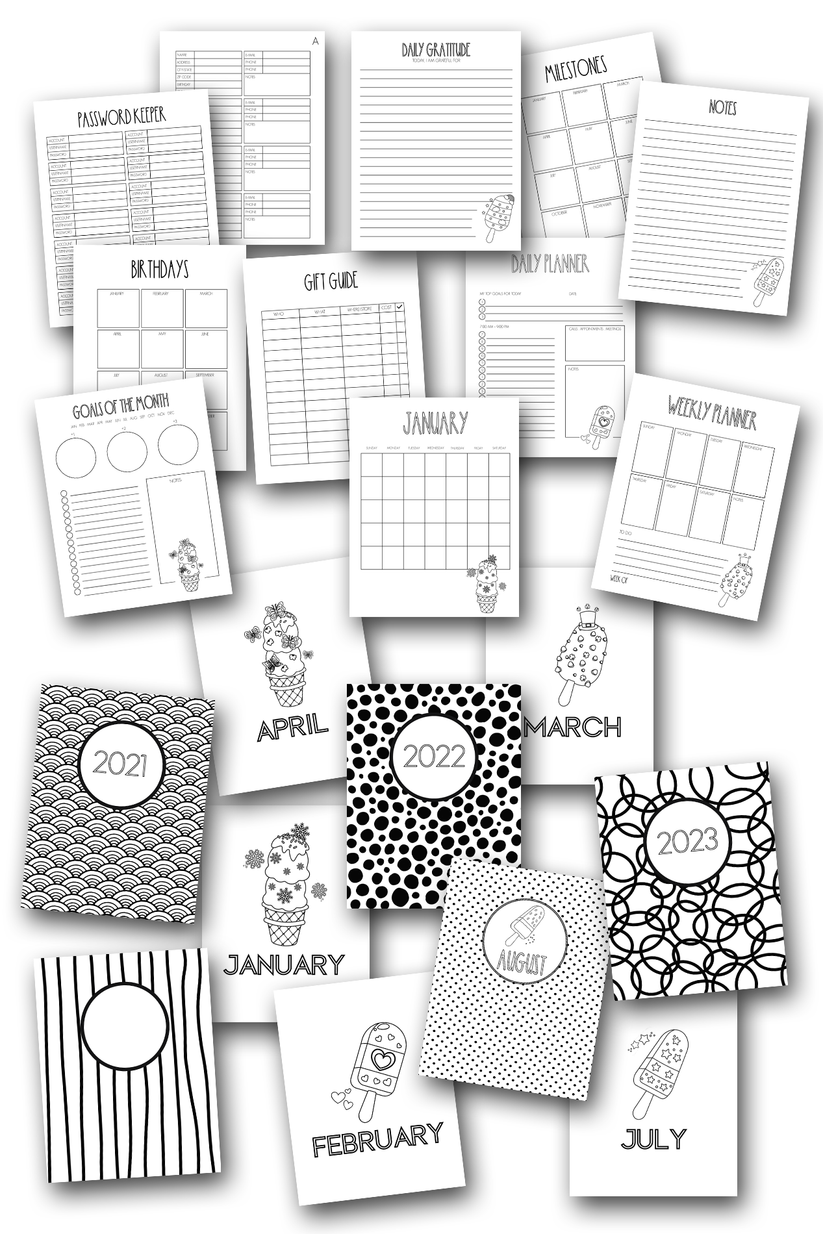 YEAR OF THE ... COLORING PLANNER BUNDLE – Simply Love PLR